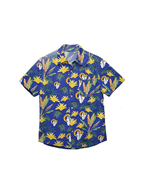 FOCO Men's NFL Floral Tropical Button-Up Shirt