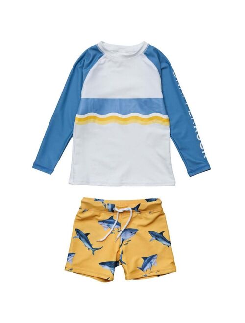 SNAPPER ROCK Baby Boys Sunrise Shark LS Set