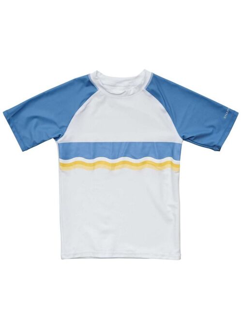 SNAPPER ROCK Toddler|Child Boys Sunrise Stripe SS Rash Top