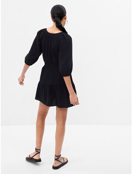 Gap Crinkle Gauze Tiered Mini Dress