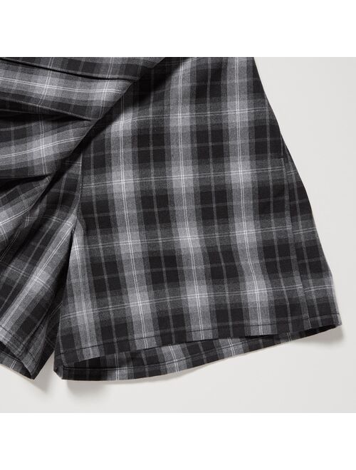 UNIQLO Checked Pleated Mini Skort