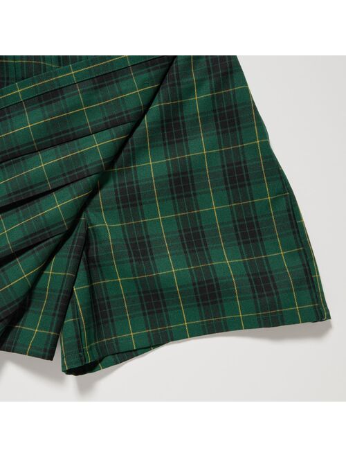 UNIQLO Checked Pleated Mini Skort