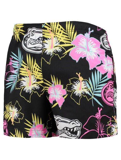 FOCO Men's Black Florida Gators Neon Floral Swim Trunks