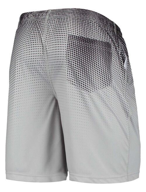 FOCO Men's Black and Silver Las Vegas Raiders Historic Logo Pixel Gradient Training Shorts