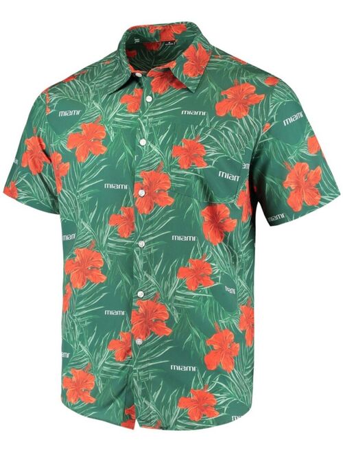 FOCO Men's Green Miami Hurricanes Floral Button-Up Shirt