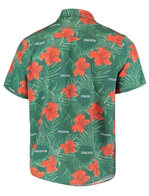 FOCO Men's Green Miami Hurricanes Floral Button-Up Shirt