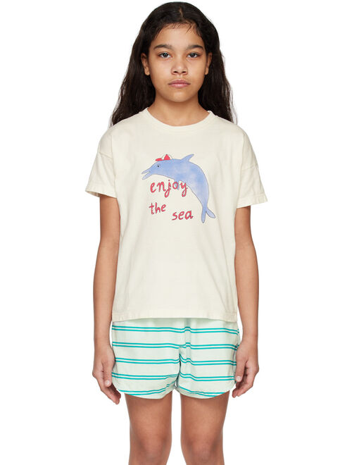 THE CAMPAMENTO Kids Off-White 'Enjoy The Sea' T-Shirt