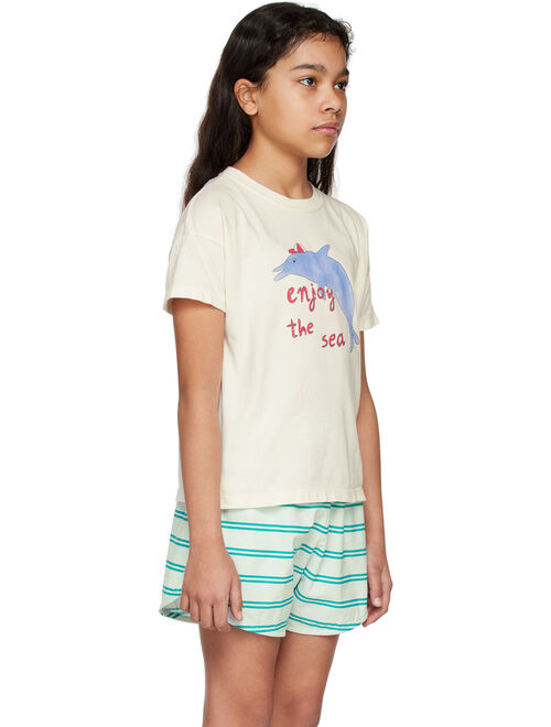 THE CAMPAMENTO Kids Off-White 'Enjoy The Sea' T-Shirt