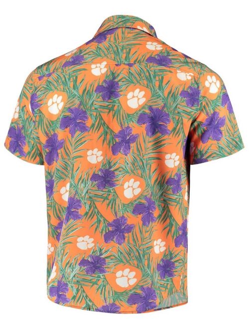 FOCO Men's Orange Clemson Tigers Floral Button-Up Shirt