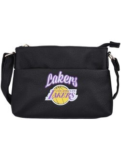 FOCO Women's Los Angeles Lakers Logo Script Crossbody Handbag