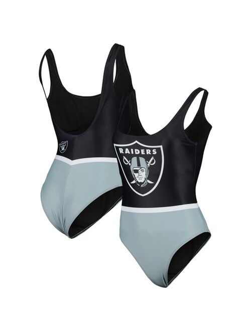 FOCO Women's Black Las Vegas Raiders Team One-Piece Swimsuit