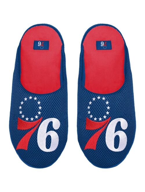 Men's FOCO Philadelphia 76ers Big Logo Colorblock Mesh Slippers