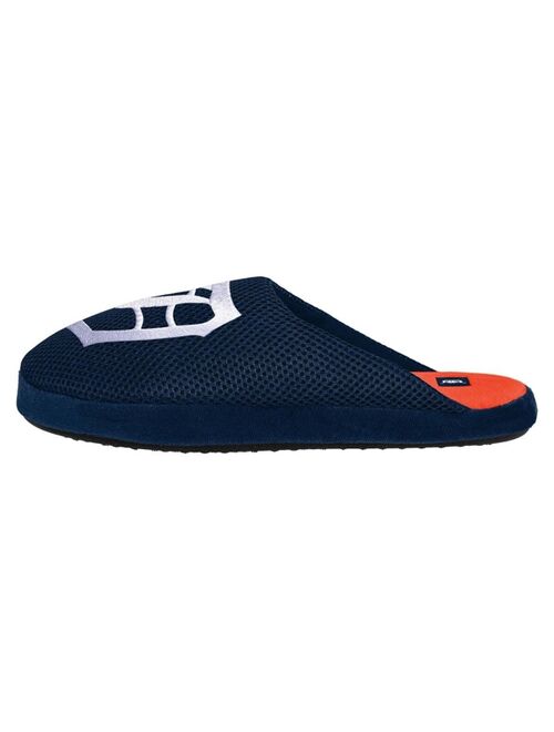 Men's FOCO Detroit Tigers Big Logo Colorblock Mesh Slippers