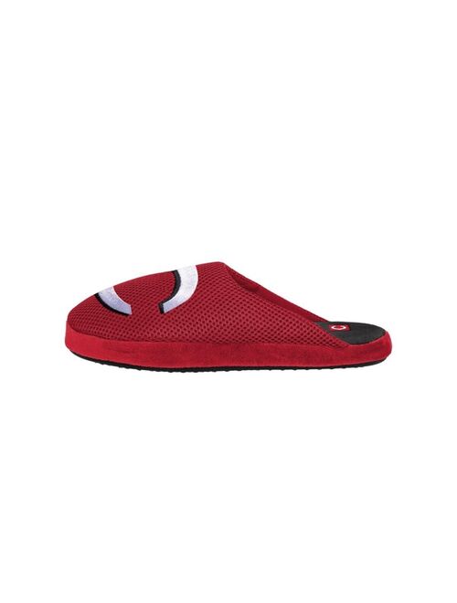 Men's FOCO Cincinnati Reds Big Logo Colorblock Mesh Slippers