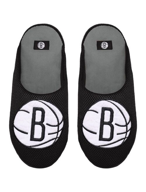 FOCO Men's Brooklyn Nets Big Logo Colorblock Mesh Slippers