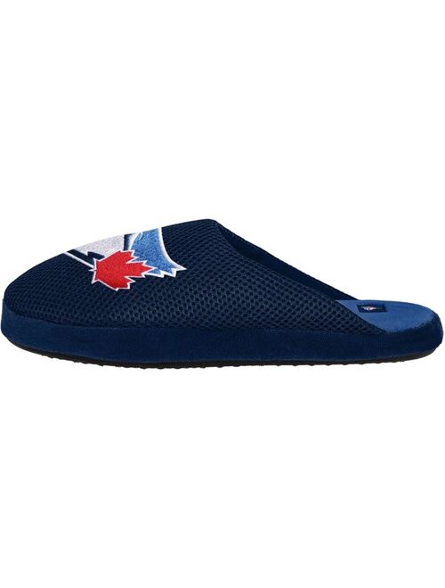 Men's FOCO Toronto Blue Jays Big Logo Colorblock Mesh Slippers