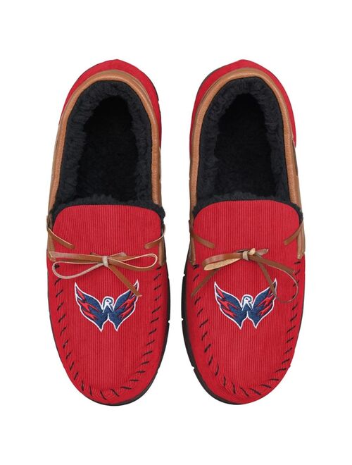 Men's FOCO Washington Capitals Corduroy Moccasin Slippers