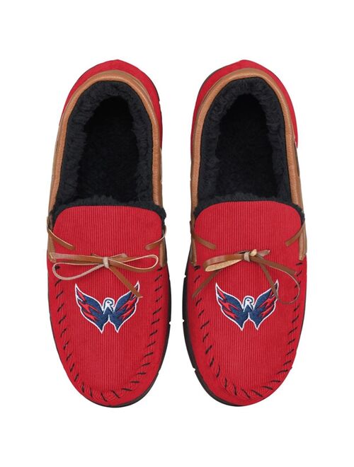 Men's FOCO Washington Capitals Corduroy Moccasin Slippers