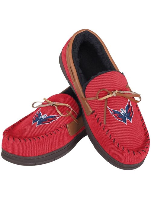 Men's FOCO Washington Capitals Corduroy Moccasin Slippers