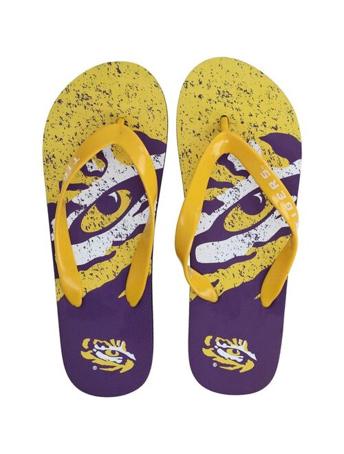 FOCO Men's and Women's LSU Tigers Big Logo Flip-Flops