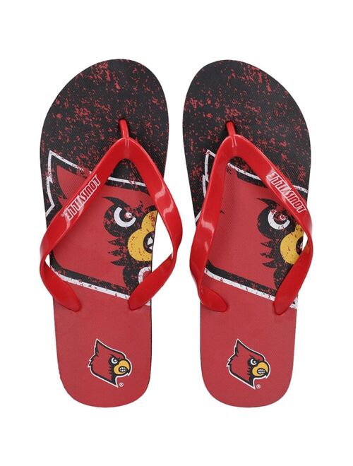 FOCO Men's and Women's Louisville Cardinals Big Logo Flip-Flops