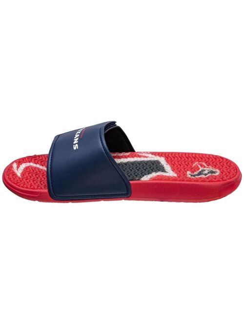 Men's FOCO Houston Texans Wordmark Gel Slide Sandals