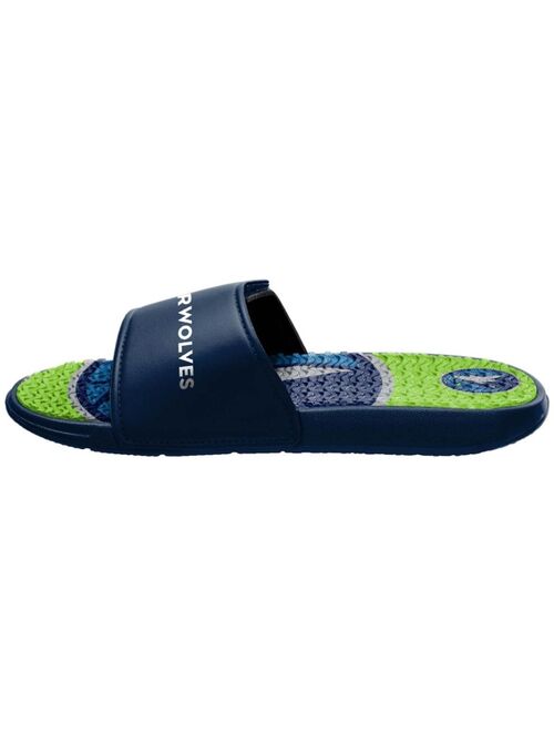 Men's FOCO Minnesota Timberwolves Wordmark Gel Slide Sandals