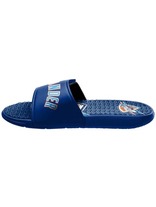 FOCO Men's Blue Oklahoma City Thunder Wordmark Gel Slide Sandals