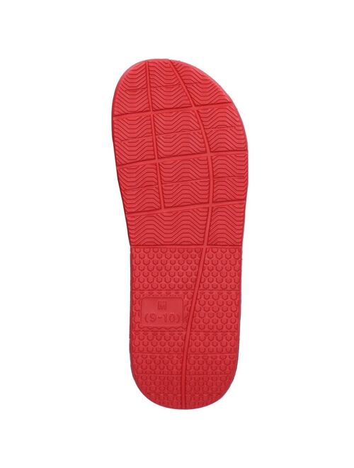 FOCO Men's Red Toronto Raptors Wordmark Gel Slide Sandals
