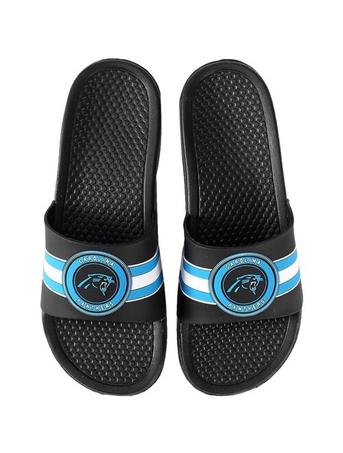 Men's FOCO Carolina Panthers Logo Slide Sandals