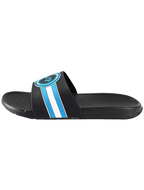 Men's FOCO Carolina Panthers Logo Slide Sandals