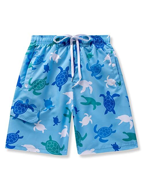 Sloosh Boys Swim Trunks, Quick Dry Drawstring UPF 50+ Kids Swim Shorts, Toddler Beach Shorts, Boardshort, Boy Swimwear