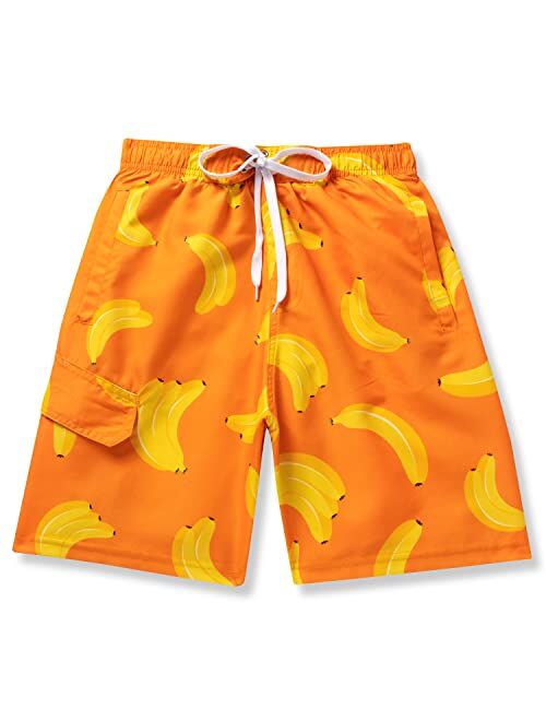 Sloosh Boys Swim Trunks, Quick Dry Drawstring UPF 50+ Kids Swim Shorts, Toddler Beach Shorts, Boardshort, Boy Swimwear