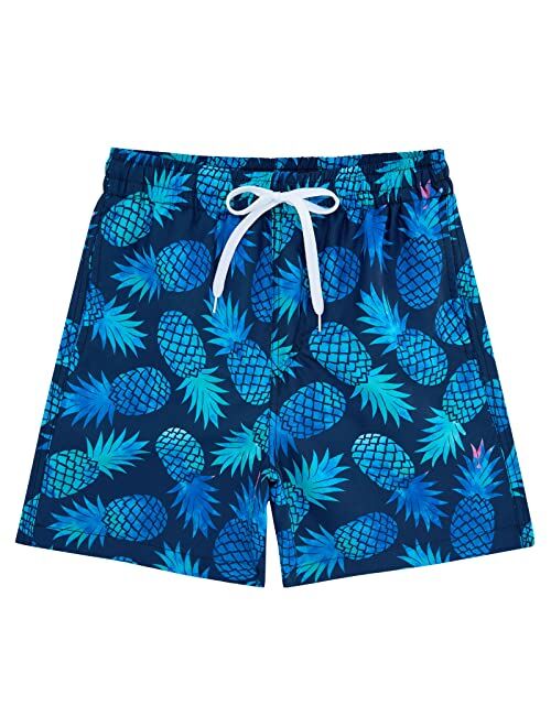 Lovekider Boys Swim Trunks Quick Dry Casual Board Shorts 3D Funny Beach Pants with Mesh Lining 5-14T