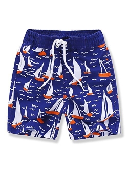 Kute 'n' Koo Boys Swim Trunks - Quick Dry, Comfortable, Adjustable Waistband, Stylish & Fun Patterns Boys Bathing Suits