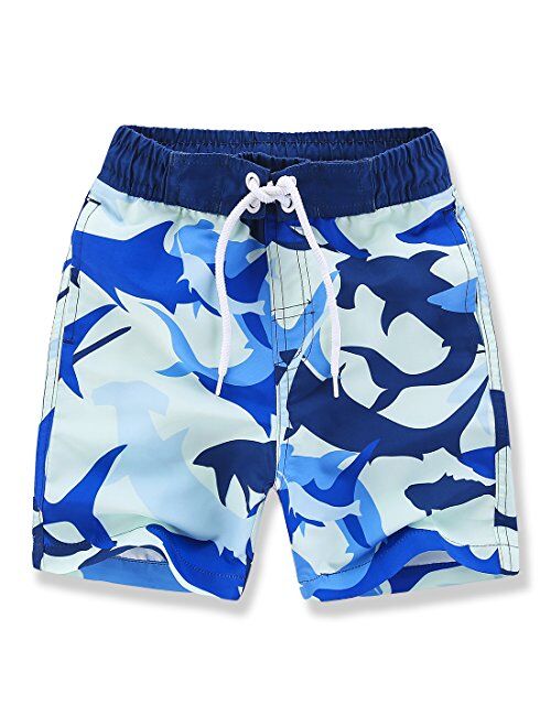 Kute 'n' Koo Boys Swim Trunks - Quick Dry, Comfortable, Adjustable Waistband, Stylish & Fun Patterns Boys Bathing Suits