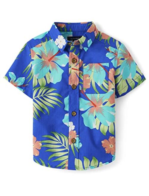 The Children's Place Baby Toddler Boys Short Sleeve Button Down Shirt