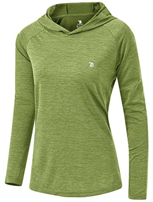 TBMPOY Womens UPF 50+ Sun Protection Hoodie Shirt Long Sleeve Fishing Hiking Outdoor UV Shirt Lightweight