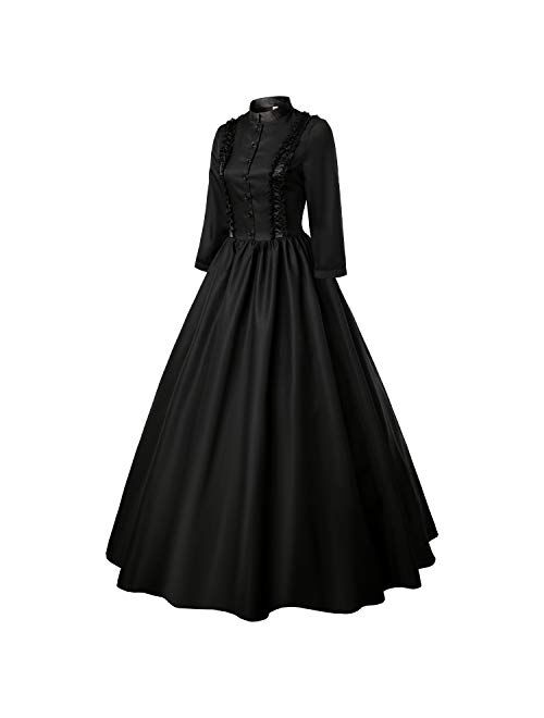 Re-Lady Gothic Victorian Dresses for Women Civil War Costumes Queen Ball Gown Masquerade Dress