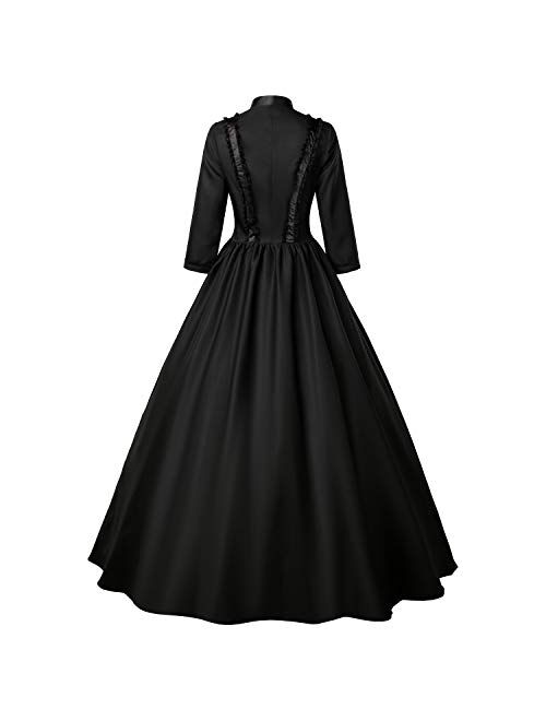 Re-Lady Gothic Victorian Dresses for Women Civil War Costumes Queen Ball Gown Masquerade Dress