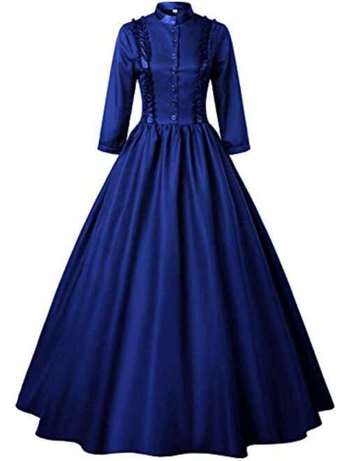 Re-Lady Gothic Victorian Dresses for Women Civil War Costumes Queen Ball Gown Masquerade Dress