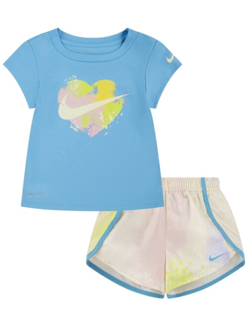 NIKE Toddler Girls Just DIY It T-shirt and Shorts, 2 Piece Set