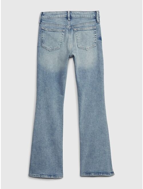 Gap Kids High Rise Flare Jeans with Washwell