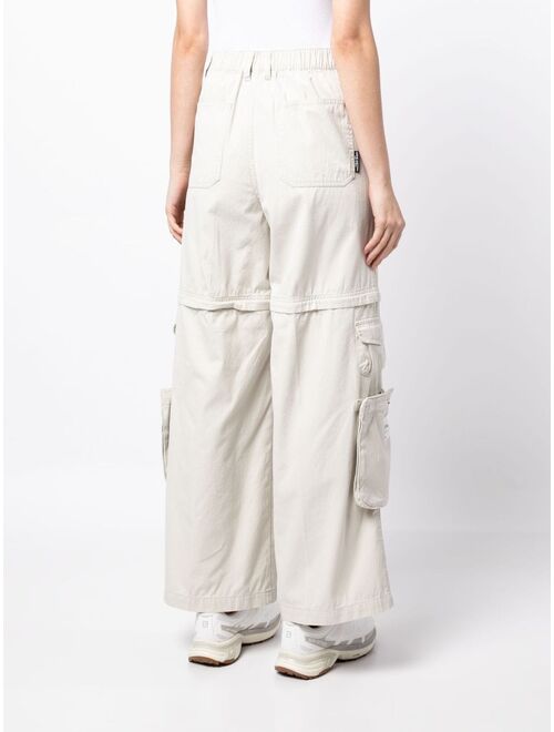 izzue high-waisted cotton cargo pants