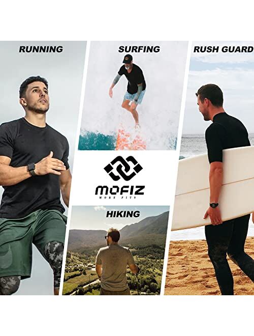 MoFiz Men's UPF 50+ UV Sun Protection Shirts Rash Guard Swim Shirt Short Sleeve Fishing T-Shirt for Men Beach Outdoor