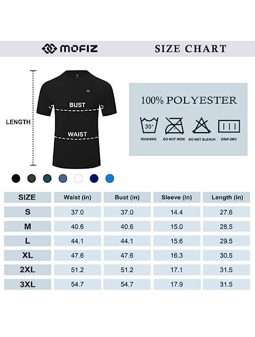 MoFiz Men's UPF 50+ UV Sun Protection Shirts Rash Guard Swim Shirt Short Sleeve Fishing T-Shirt for Men Beach Outdoor