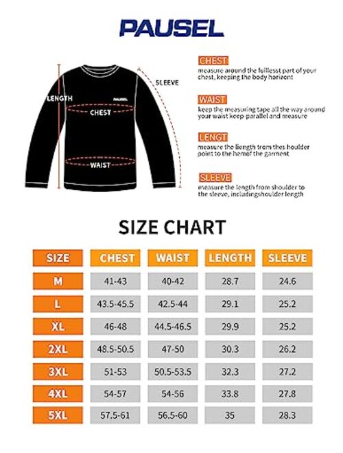 Pausel Men's Light Weight Long Sleeve Swim Shirts Quick Dry Rash Guard UPF 50+ Sun Protection Fishing Hiking Beach MTB Shirt