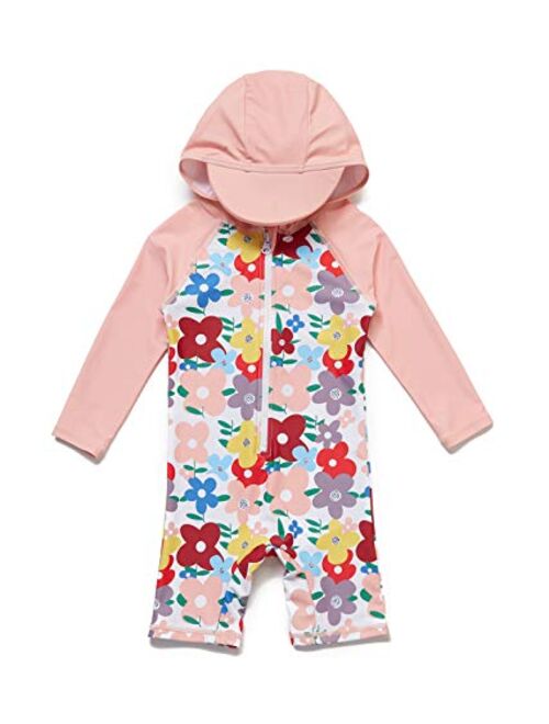 BONVERANO TM Infant Boy's UPF 50+ Sun Protection L/S One Piece Zip Sun Suit