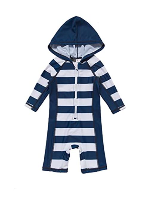 BONVERANO TM Infant Boy's UPF 50+ Sun Protection L/S One Piece Zip Sun Suit