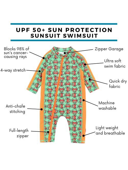 SwimZip UPF 50+ Boys Long Sleeve Sunsuit (Multiple Colors)